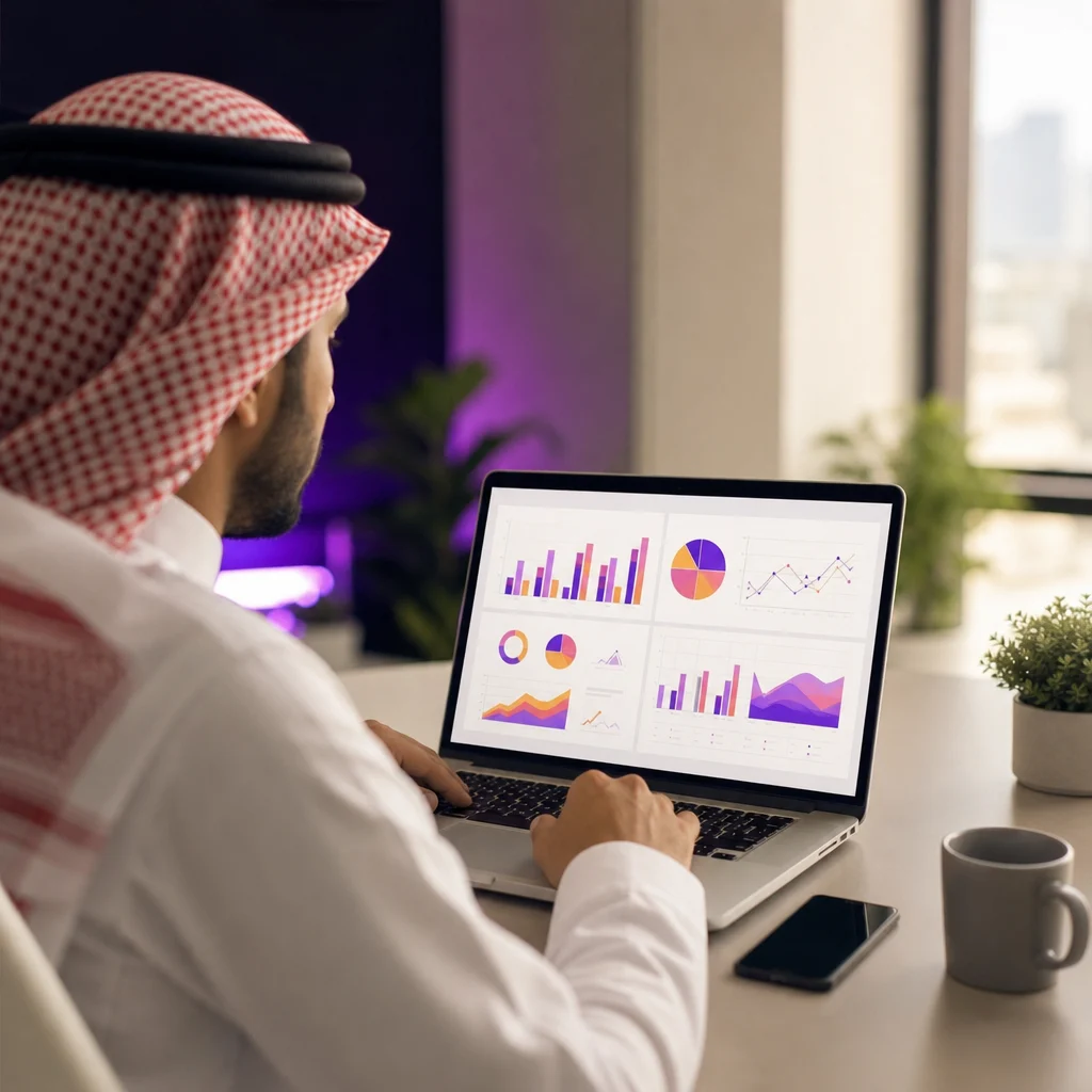 تاجر يتابع لوحة تحليلات نكسكود بكل تفاصيل تجارته