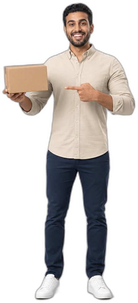 تاجر نكسكود يحمل طرده الأول بثقة